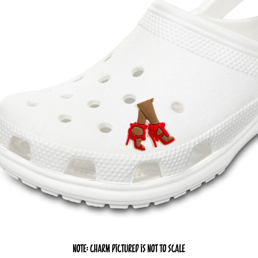 Red High Heels Bow Fashion Cartoon Croc Charm